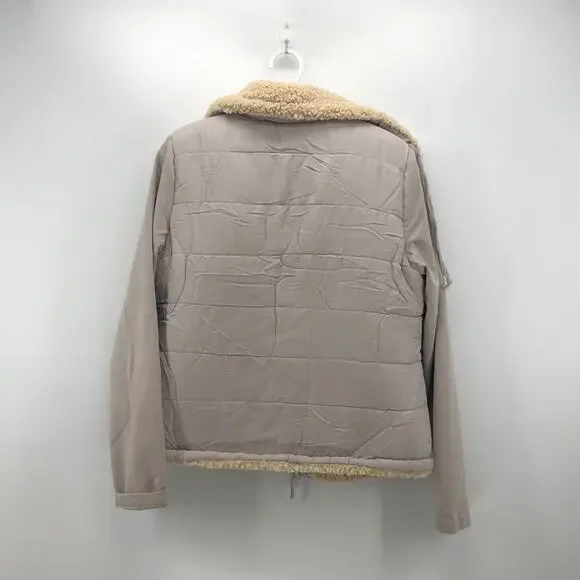 Anthropologie MARRAKECH Tia quilted Sherpa jacket cottage core prairie casual
